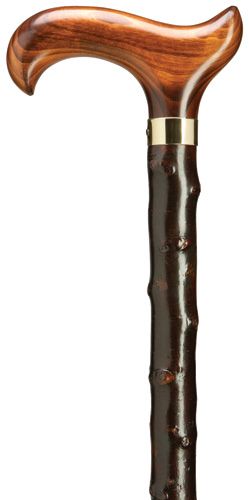 Imported Men's Natural Blackthorn Derby Walking Cane